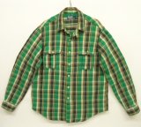 90'S RALPH LAUREN チンスト付き 長袖 フランネルシャツ チェック柄 (VINTAGE)