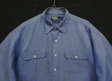 他の写真1: 90'S RALPH LAUREN "BENFORD" シルク/コットン 長袖シャツ ブルー (VINTAGE)