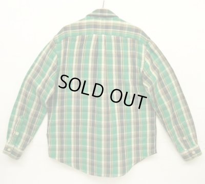 画像4: 90'S RALPH LAUREN チンスト付き 長袖 フランネルシャツ チェック柄 (VINTAGE)