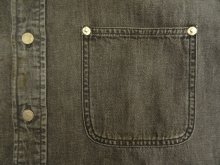 他の写真2: 90'S RRL 初期 三ツ星タグ メタルボタン デニム ワークシャツ ブラック (VINTAGE)