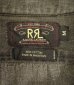 画像2: 90'S RRL 初期 三ツ星タグ メタルボタン デニム ワークシャツ ブラック (VINTAGE) (2)