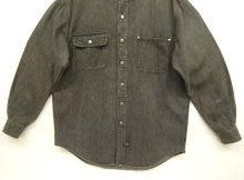 他の写真3: 90'S RRL 初期 三ツ星タグ メタルボタン デニム ワークシャツ ブラック (VINTAGE)