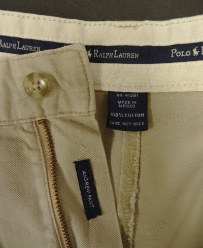 画像2: 90'S RALPH LAUREN "ANDREW PANT" ツープリーツ チノパンツ ベージュ (VINTAGE)