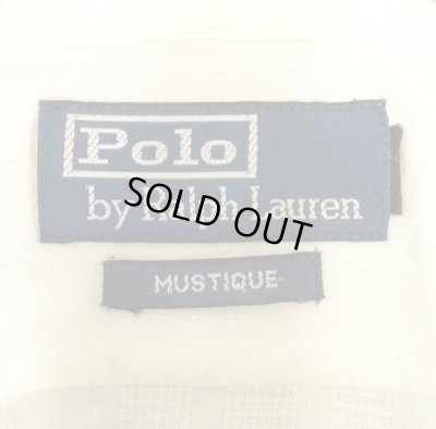 画像2: 90'S RALPH LAUREN "MUSTIQUE" 同色ジャガード ウエスタン ボックスシャツ ホワイト (VINTAGE)