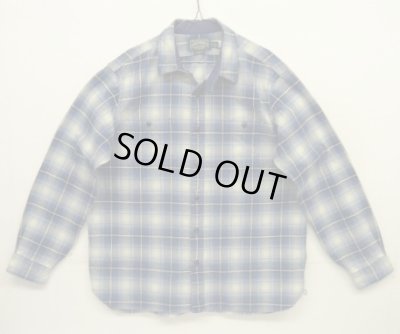 画像1: RALPH LAUREN "POLO COUNTRY" チンスト＆マチ付き 長袖 ワークシャツ オンブレチェック (USED)