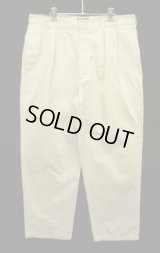 90'S RALPH LAUREN "ボックスロゴ" ツープリーツ チノパンツ オフホワイト USA製 (VINTAGE)