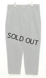 90'S RALPH LAUREN "ANDREW PANT" ツープリーツ チノパンツ ブラック (VINTAGE)