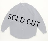 90'S RALPH LAUREN "POSTBOY" 長袖 バンドカラーシャツ ネイビー (VINTAGE)