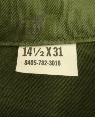 画像2: 60'S アメリカ軍 US ARMY "OG107" コットンサテン ユーティリティシャツ (DEADSTOCK)