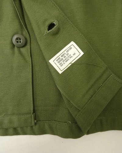 画像3: 60'S アメリカ軍 US ARMY "OG107" コットンサテン ユーティリティシャツ (DEADSTOCK)
