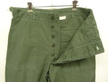 他の写真1: 60'S アメリカ軍 US ARMY "OG107" 初期モデル コットンサテン 平ボタン ベイカーパンツ M (VINTAGE)