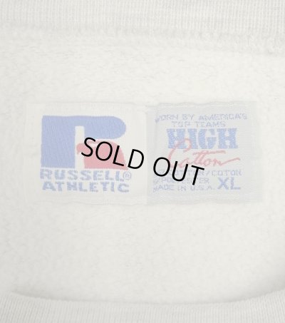 画像2: 90'S RUSSELL ATHLETIC "HIGH COTTON" 前Vガゼット付き クルーネック スウェットシャツ アッシュグレー USA製 (VINTAGE)