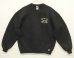 画像1: 90'S RUSSELL ATHLETIC 前Vガゼット付き ロゴ刺繍 クルーネック スウェットシャツ ブラック USA製 (VINTAGE) (1)