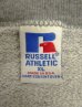 画像2: 90'S RUSSELL ATHLETIC 前Vガゼット付き プリント入り クルーネック スウェットシャツ ダークグレー USA製 (VINTAGE) (2)