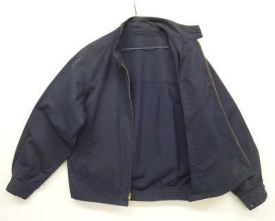 画像4: 70'S UNKNOWN 背面プリーツ ドリズラージャケット ネイビー TALONジップ (VINTAGE)