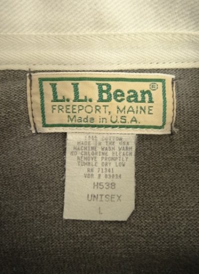 画像2: 80'S LL Bean 脇の下ガゼット付き ラガーシャツ USA製 (VINTAGE)
