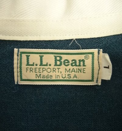 画像2: 80'S LL Bean 脇の下ガゼット付き ラガーシャツ USA製 (VINTAGE)