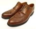 画像1: PARABOOT "AVIGNON" レザー Uチップシューズ ブラウン フランス製 (USED) (1)