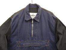 他の写真1: 90'S G FORCE コットン/ナイロン ハーフジップ ジャケット ネイビー/ブラック イングランド製 (VINTAGE)