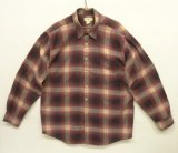 90'S J.CREW 旧タグ レーヨン混 長袖シャツ オンブレチェック ポルトガル製 (VINTAGE)