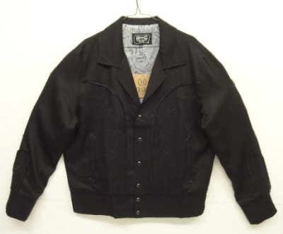 画像1: H BAR C "BOLERO JACKET" ショート丈 ウエスタンジャケット ブラック/ブラック刺繍 (NEW)