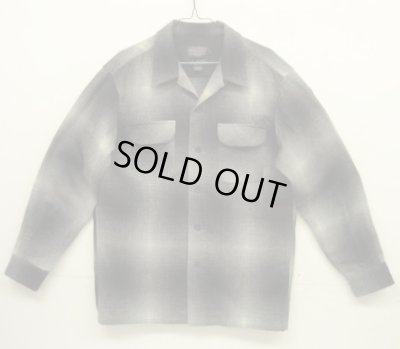 画像1: 00'S PENDLETON "BOARD SHIRT" ウール オープンカラーシャツ オンブレチェック (MINT CONDITION)