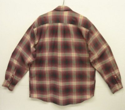 画像3: 90'S J.CREW 旧タグ レーヨン混 長袖シャツ オンブレチェック ポルトガル製 (VINTAGE)