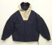 画像1: 90'S J.CREW 旧タグ コットン カラーブロック アノラックパーカー ホワイト/ネイビー (VINTAGE) (1)