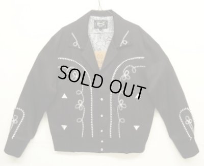 画像1: H BAR C "BOLERO JACKET" ショート丈 ウエスタンジャケット ブラック/ホワイト刺繍 (NEW)