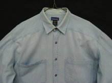 他の写真1: 80'S PATAGONIA 旧タグ ビッグポケット 長袖 シャンブレーシャツ ライトブルー マカオ製 (VINTAGE)