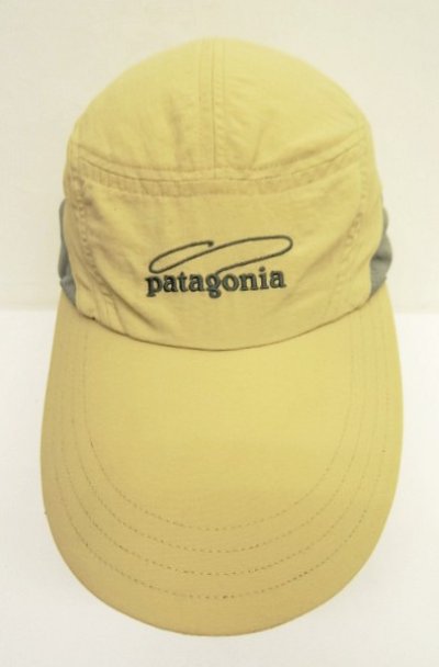 画像2: PATAGONIA サイドメッシュ ナイロン ロングビルキャップ ベージュ (USED)