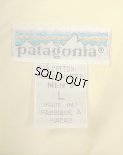 画像2: 80'S PATAGONIA 旧タグ ドットスナップボタン 長袖シャツ ライトイエロー マカオ製 (VINTAGE)