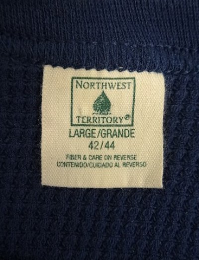 画像2: 90'S NORTHWEST TERRITORY サーマル 長袖 Tシャツ ネイビー (DEADSTOCK)