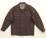 60'S PENNEY'S ウール オープンカラーシャツ オンブレチェック (VINTAGE)