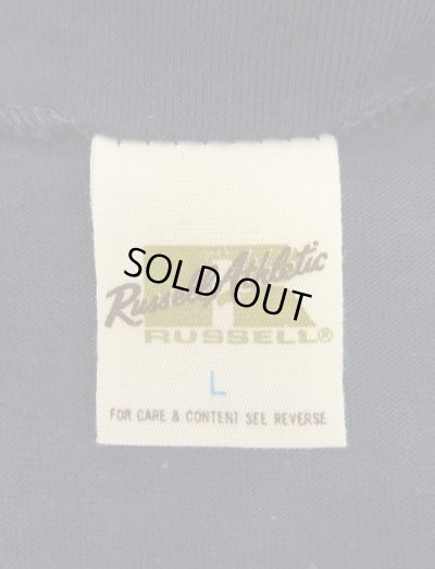 画像2: 70'S RUSSELL ATHLETIC 金タグ シングルステッチ フットボール Tシャツ ネイビー USA製 (DEADSTOCK)