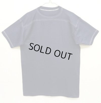 画像1: 70'S RUSSELL ATHLETIC 金タグ シングルステッチ フットボール Tシャツ ネイビー USA製 (DEADSTOCK)