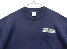 他の写真1: 90'S MULLER'S コットン シングルステッチ ポケット付き 半袖 Tシャツ フェードネイビー USA製 (VINTAGE)