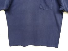 他の写真3: 90'S MULLER'S コットン シングルステッチ ポケット付き 半袖 Tシャツ フェードネイビー USA製 (VINTAGE)