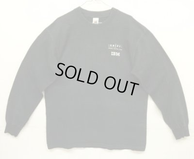 画像1: 90'S IBM "VISION/WEB" 両面プリント 長袖 Tシャツ ブラック (VINTAGE)