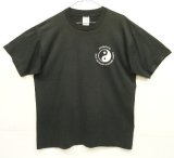 90'S YIN & YANG コットン/ポリ シングルステッチ 半袖 Tシャツ フェードブラック (VINTAGE)