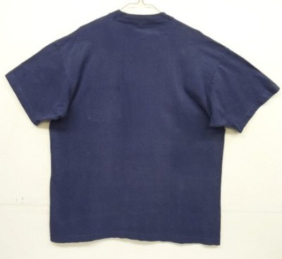 画像5: 90'S MULLER'S コットン シングルステッチ ポケット付き 半袖 Tシャツ フェードネイビー USA製 (VINTAGE)
