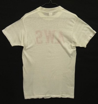 画像5: 60'S A.W.S. "STALLION by HEALTHKNIT" シングルステッチ 染み込みプリント 半袖 Tシャツ ホワイト USA製 (VINTAGE)