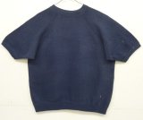 80'S UNKNOWN ラグランスリーブ 半袖 スウェットシャツ ネイビー (VINTAGE)