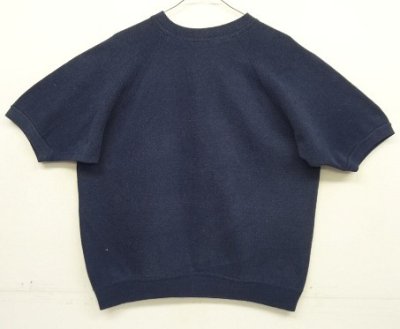 画像2: 80'S UNKNOWN ラグランスリーブ 半袖 スウェットシャツ ネイビー (VINTAGE)