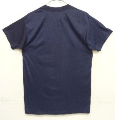 画像4: 80'S K-MART シングルステッチ 耳付きポケット 半袖 Tシャツ ツートンネイビー (VINTAGE)