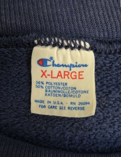 画像2: 80'S CHAMPION "CHICAGO BEARS" トリコタグ スウェットシャツ フェードネイビー USA製 (VINTAGE)