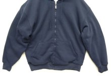 他の写真3: 90〜00'S UNKNOWN "ダブルフェイス" 裏地サーマル フルジップ スウェットパーカー ネイビー (VINTAGE)