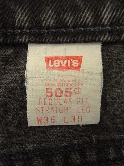 画像2: 90'S LEVIS 505 デニム ブラック W36L30 メキシコ製 (VINTAGE)