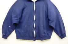 他の写真3: 80'S UNKNOWN "ダブルフェイス" 裏地サーマル フルジップ スウェットパーカー フェードブルー (VINTAGE)