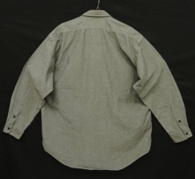 画像3: 90'S RALPH LAUREN "DUNGAREE WORKSHIRT" シャンブレー ワークシャツ ブラック (VINTAGE)